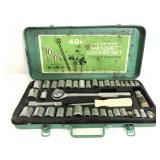Vintage Ratchet socket set in metal case