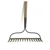 Wood and metal rake