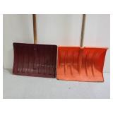 Two snow shovels
