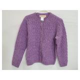 Purple Norm Thompson button up wool sweater