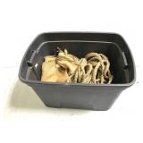 2 burlap sacks and .5 in. Rope