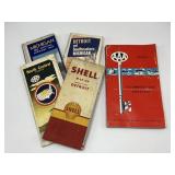 Lot of 1950s travel maps & AAA directory book