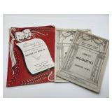 Three vintage 1950s Broadway Opera programs
