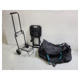Large duffel bag with 2 luggage carts