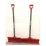 Two Garant red snow shovels