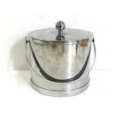 Vintage chrome ice bucket 6.5 in. Tall