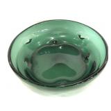 Green glass centerpiece/ serving bowl