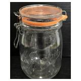 Le Jarfait super glass jar with attached lid