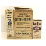 Vintage Liniment, Crystal Gelatine, & Isodine