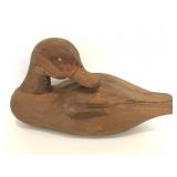 Vintage hand carved wooden duck