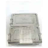 Two Pottery Barn Kids metal lunch containers