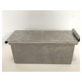 Vintage metal bread loaf pan w/ sliding lid