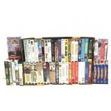 Collection of VHS tapes, historical, comedy, kids