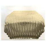 Ten vintage gold toned matching placemats