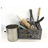 Lot of assorted vintage kitchen items