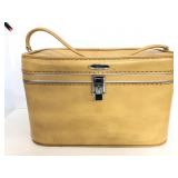 Sears vintage yellow featherlite train case w/ key