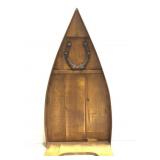 Rustic handmade wood boat display shelf
