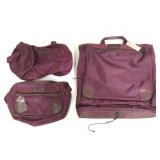 Vintage 3 piece nylon Pierre Cardin travel set