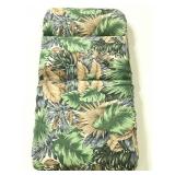 Tropical pattern segmented seat cushion