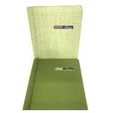 Two vintage green fabric exterior photo albums