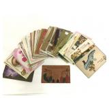 Collection of fancy vintage postcards