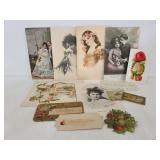 Antique postcards and tags