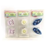 Three packs of curtain rod end plugs