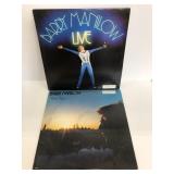 Two Barry Manilow vinyl record albums