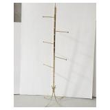 Gold tone metal towel rack