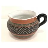Roser Chile signed pottery made creamer dish