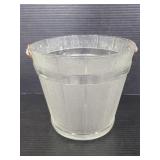 Glass barrel ice bucket