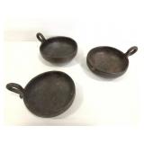 Trio of handmade soup bowls