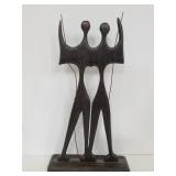 Vintage wood silhouette tribal art statue