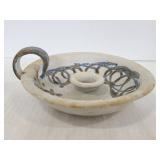 Pottery candlestick holder