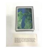 Custom Michigan playing cards w/satellite photo