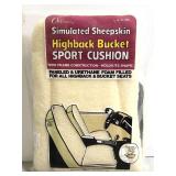 Simulated Sheepskin high back bucket sport cushion