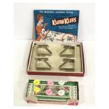 Vintage in package table clips & candle holders