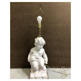 Mid Century Modern ceramic Cupid table lamp