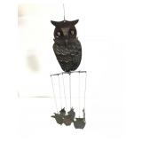 Metal owl windchime