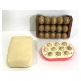 Pair of wooden ball body massagers