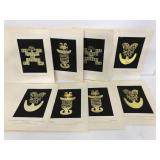 Black and gold tone embossed card art