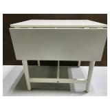 Small white drop leaf table