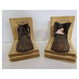 Geraldine Lee copper baby booties bookends
