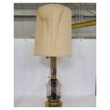 Brass and glass table lamp