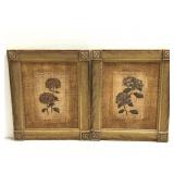 Kinder & Harris "Antiquity Floral I & II" wall art