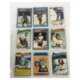 36 vintage hockey cards, mostly Topps
