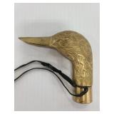 Brass duck cane topper