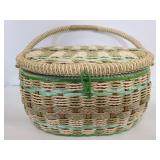 Wicker basket of sewing notions