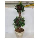 Faux potted decorative plant