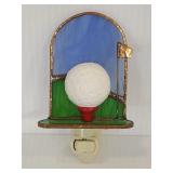 Slag glass golf ball night light